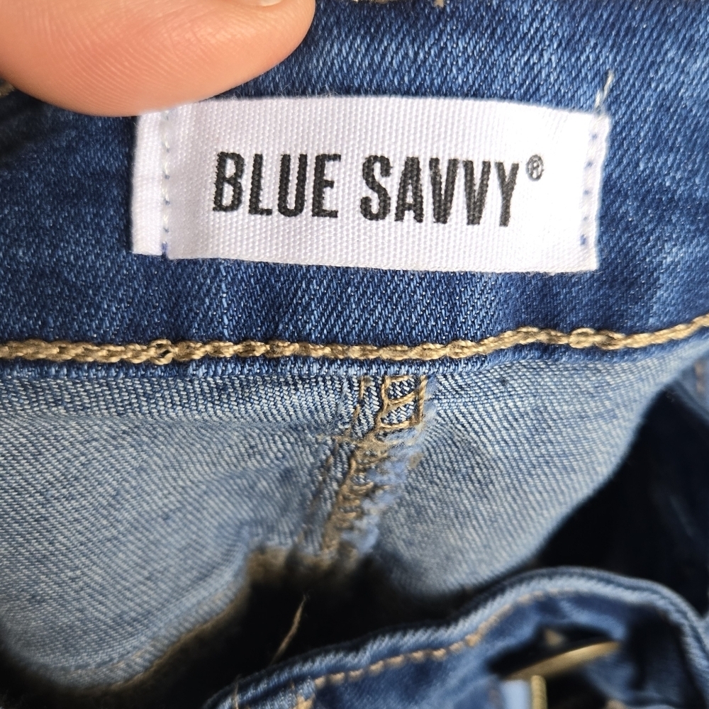 Blue Savvy High Waisted Skinny Jeans Sz 25 - Picture 2 of 10